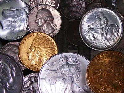 Coin collection at Tom’s Coins & Antiques